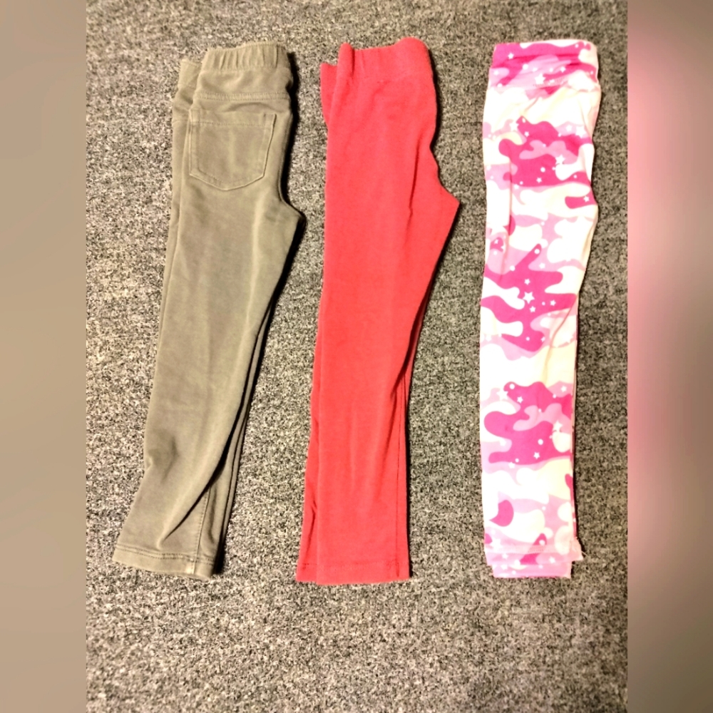3pair of 3T toddler girl leggings (new)